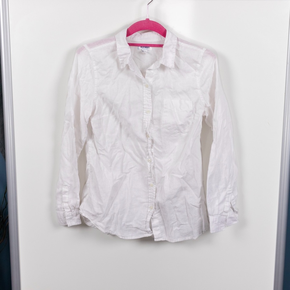 Old Navy Basic White Button Down Shirt - image 1